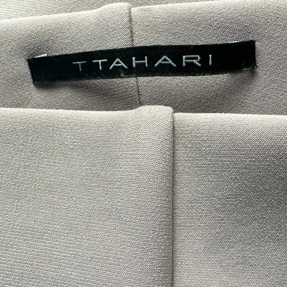 T Tahari Pull On Office Work Pants Size 4 Blush Dune Shadow Elastic Waist NWOT